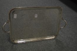 A plated twin handled tray by Mappin and Webb.