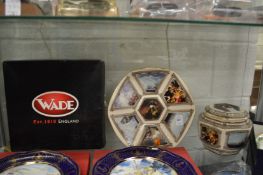A Wade Lord Nelson octagonal porcelain plate, boxed and a similar bowl and cover.