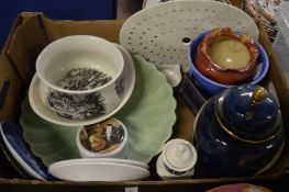 A Portmeirion sporting scenes chamber pot and other collectable china.