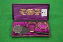 A Pillischer opthalmoscope 1854, boxed.