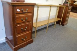 A pair of mahogany four drawer pedestal chests.
