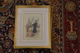 A set of four colour prints depicting sailors.