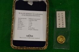 A 5 Yuan gold coin 1996.