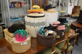 A collection of ladies hats.