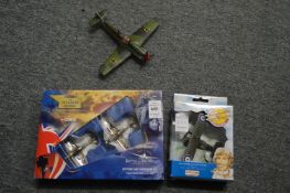 Corgi, Spitfire and Hurricane set, Pioneers of Aviation, Days Gone, Lledo, boxed, and a Dinky
