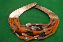 A large decorative necklace.