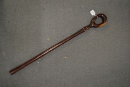An African wooden walking stick.