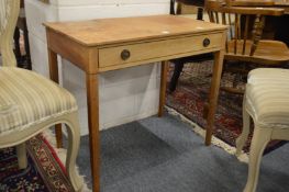 A mahogany single drawer side table.
