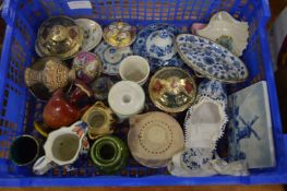 A group of small decorative china.