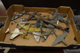 A collection of plastic model aeroplanes.
