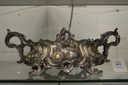 A rococo style plated small jardiniere.