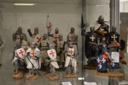 A collection of model medieval knights.