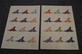 A pair of Concorde New York/Paris menus.