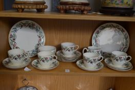 Royal Worcester Fleurette teaware.