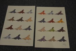 A pair of Concorde New York/Paris menus.