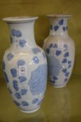A pair of decorative vases.