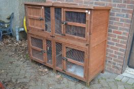 A double height rabbit hutch.