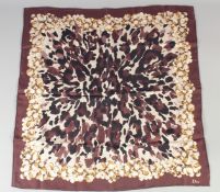 A CHRISTIAN DIOR SILK SCARF multi coloured. 120cm x 120cm.