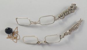 TWO MARCASITE PAIRS OF SPECTACLES, Circa. 1900.