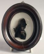 AN OVAL SILHOUETTE OF JOHN, 1793 by MRS ISABELLA BEETHAM. Prov: Shirley North Collection, Bonhams,