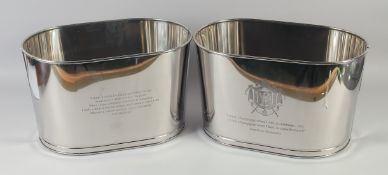 A PAIR OF CHAMPAGNE COOLERS. 17ins wide.