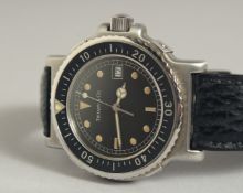 A GOOD TIFFANY & CO. WRIST WATCH with leather strap. K C No. M 0710 22-016 in original box.