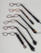 SIX VARIOUS PAIRS OF VICTORIAN AND EDWARDIAN LORGNETTES.
