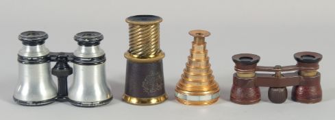 FOUR VARIOUS OPERA GLASSES.