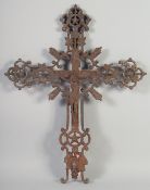 AN EARLY IRON CRUCIFIX. 26ins long.