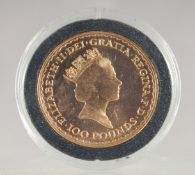 A SUPERB BRITTANIA ONE OUNCE GOLD COIN, 1987. The first ever one ounce gold Brittania coin.