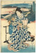 TOYOKUNI II UTAGAWA (1777-1835) and SHIGENOBU UTAGAWA (1826-1869): TWO EARLY - MID 19TH CENTURY
