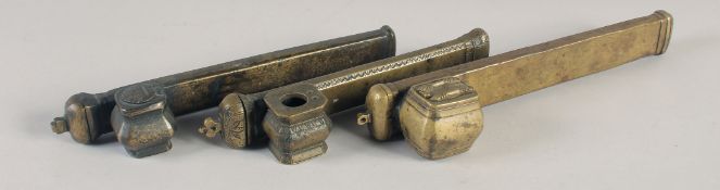 A COLLECTION OF THREE ISLAMIC SCRIBES CASES with inkwells, (3).