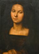 After Perugino, possibly 19th Century, St Mary Magdalene, oil on a cradled panel, 18