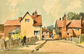 Edward Wesson (1910-1983) British, 'Shere Village', watercolour, signed, 12.5
