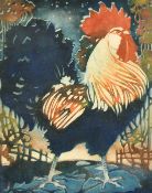 H. MacNicol (20th Century), a watercolour study of a cockerel, signed in pencil, 12