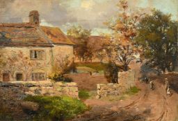 Walter Wallor Caffyn (1845-1898) British, 'Lane Near Tring', oil on canvas, signed, 7