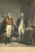 S.W. Reynolds after J.P. Knight, 'The Army and Navy', a hand coloured engraving with facsimile