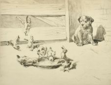 Leonard Robert Brightwell (1889-1983) British, 'The Gatecrashers', etching, signed and inscribed