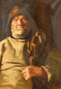 Probably Newlyn School, late 19th/Early 20th Century, a study of a fisherman, oil on canvas, 30