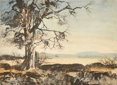 Rowland Hilder (1905-1993) British, a rural landscape, etching, signed in pencil and inscribed 'Hand