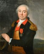 Late 18th / Early 19th Century Continental School, a half-length portrait of a military officer, oil