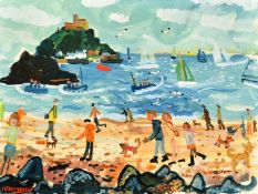 Alan Furneaux (b.1953) British, 'St Michael's Mount', oil on board, signed, 12