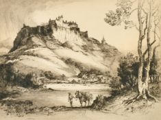 Albany Howarth (1972-1936) A view of Stirling Castle, etching, signed in pencil, plate size 10