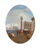 19th / 20th Century, a view of the Piazza San Marco, oil on board, 19.5
