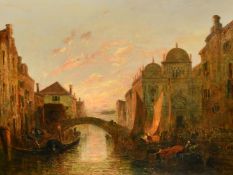 J. Vivian, A view of Venice at dusk, La Scuola Grande di Marco, oil on canvas, 29