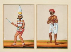 Two Mica paintings of Eastern men, 5