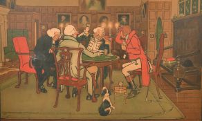 Cecil Aldin (1870-1935) British, 'Mated' and 'Revoked', a pair of prints of gentlemen playing