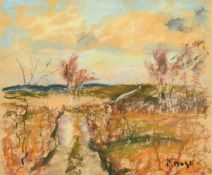 Paul Lucien Maze (1887-1979) French/British, an Autumn landscape in the South Downs, pastel, signed,