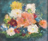 Alec Gardner-Medwin (1918-1996) British, a group of three floral still life studies, acrylic,