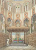 Lemercier & Cei, Five lithographs of Arab art and architecture, and another of Colonnes et